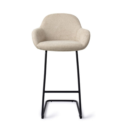 Jesper Home Kushi Ivory Ivy Barkruk - Arch Black (H) - KwaliteitWonen.nl