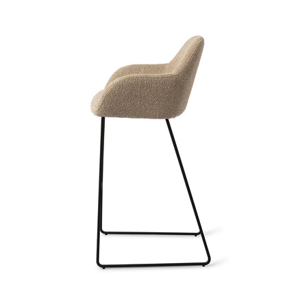 Jesper Home Kushi Moss Meadow Barkruk (H) - Bar Slide Black - KwaliteitWonen.nl
