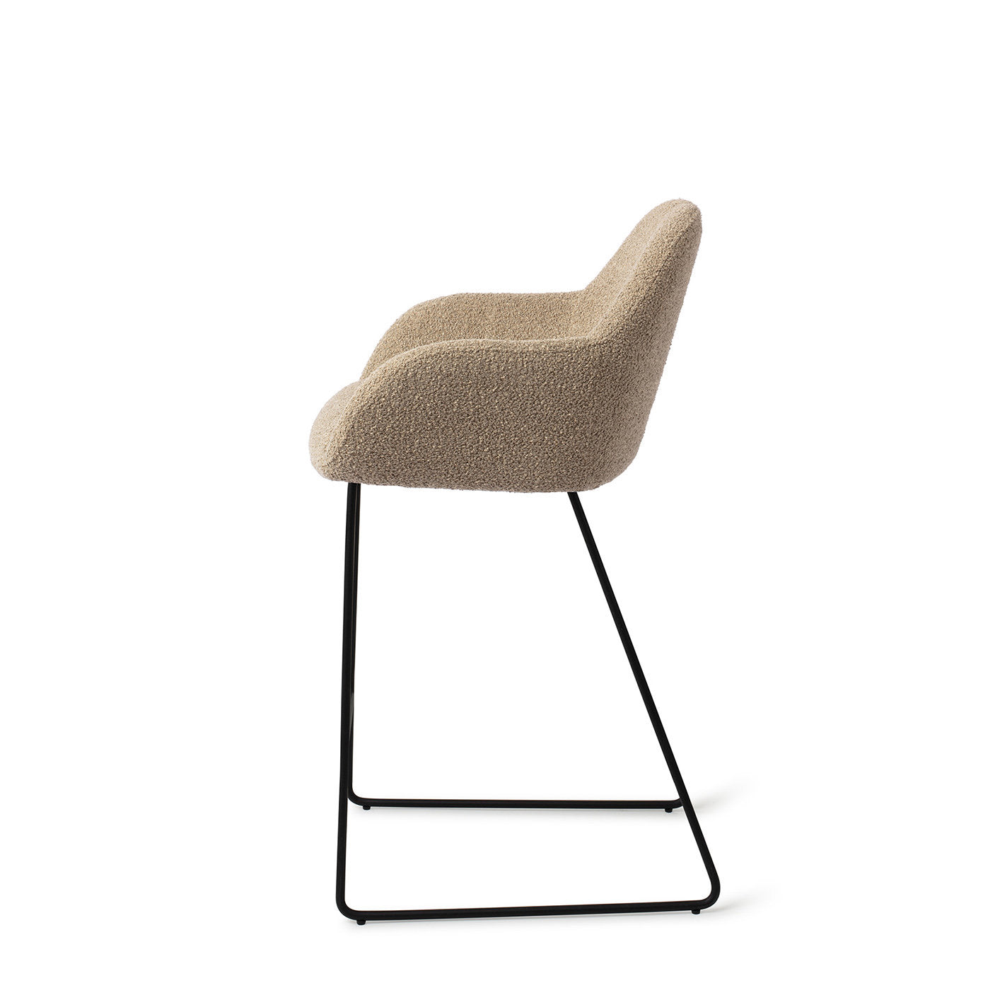 Jesper Home Kushi Moss Meadow Barkruk (L) - Counter Slide Black - KwaliteitWonen.nl