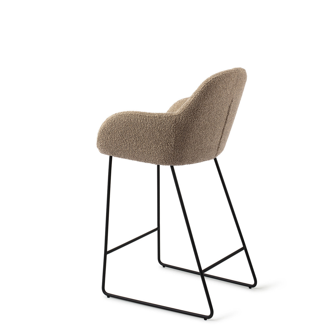 Jesper Home Kushi Moss Meadow Barkruk (L) - Counter Slide Black - KwaliteitWonen.nl