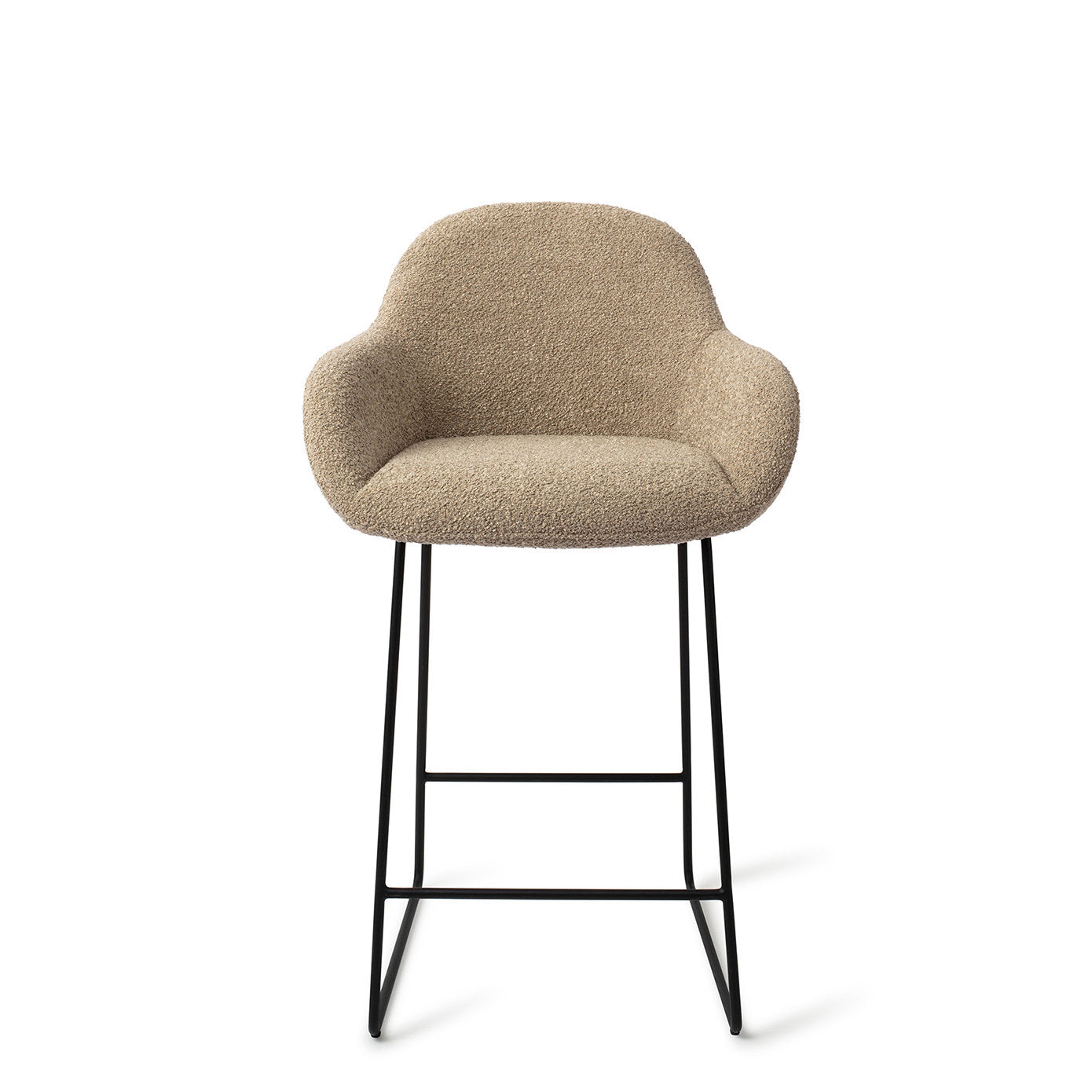 Jesper Home Kushi Moss Meadow Barkruk (L) - Counter Slide Black - KwaliteitWonen.nl