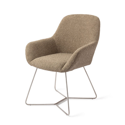 Jesper Home Kushi Moss Meadow Eetkamerstoel - Beehive Steel - KwaliteitWonen.nl