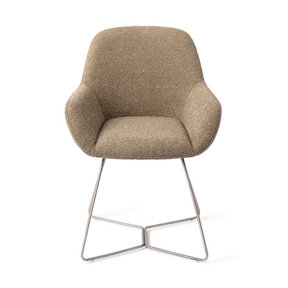 Jesper Home Kushi Moss Meadow Eetkamerstoel - Beehive Steel - KwaliteitWonen.nl