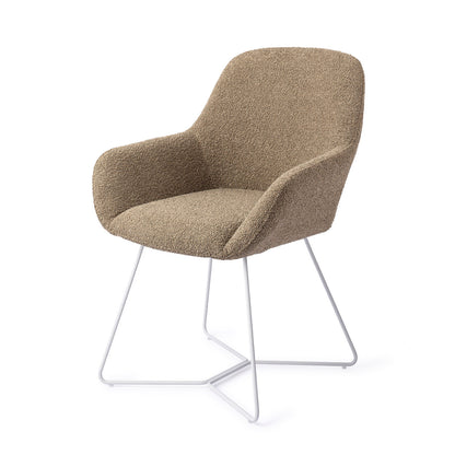 Jesper Home Kushi Moss Meadow Eetkamerstoel - Beehive White - KwaliteitWonen.nl