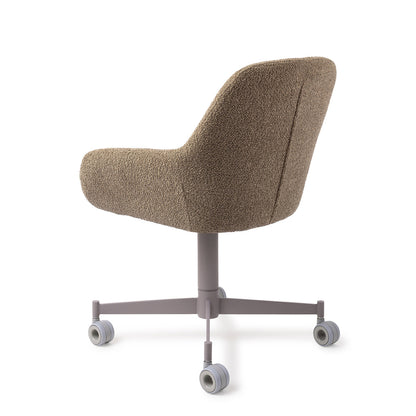 Jesper Home Kushi Moss Meadow Eetkamerstoel - Caster Grey - KwaliteitWonen.nl