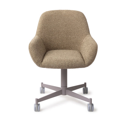 Jesper Home Kushi Moss Meadow Eetkamerstoel - Caster Grey - KwaliteitWonen.nl