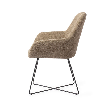 Jesper Home Kushi Moss Meadow Eetkamerstoel - Cross Black - KwaliteitWonen.nl