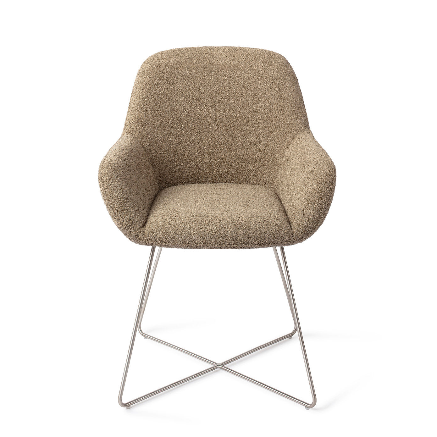 Jesper Home Kushi Moss Meadow Eetkamerstoel - Cross Steel - KwaliteitWonen.nl