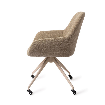 Jesper Home Kushi Moss Meadow Eetkamerstoel - Glide Beige - KwaliteitWonen.nl