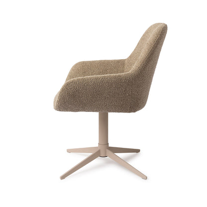 Jesper Home Kushi Moss Meadow Eetkamerstoel - Quad Beige - KwaliteitWonen.nl