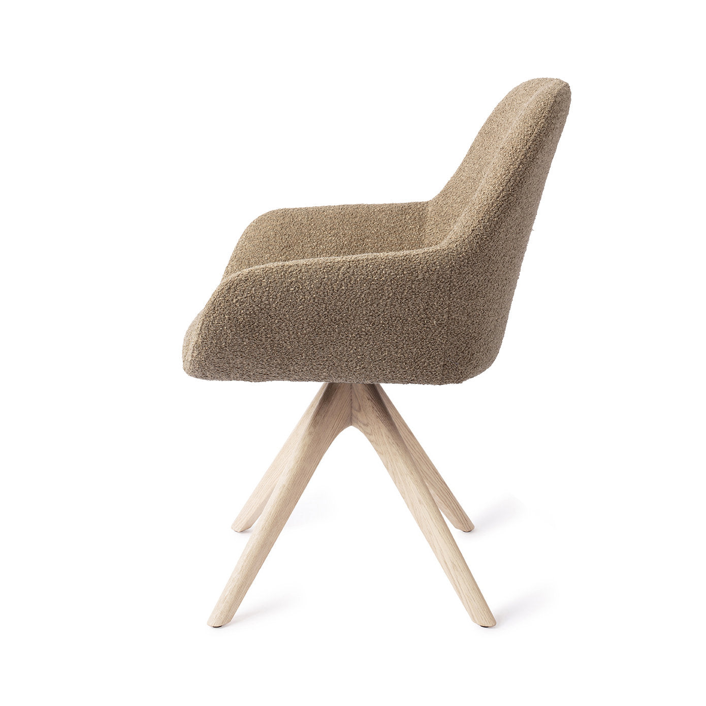 Jesper Home Kushi Moss Meadow Eetkamerstoel - Revolve Oak Bleach - KwaliteitWonen.nl