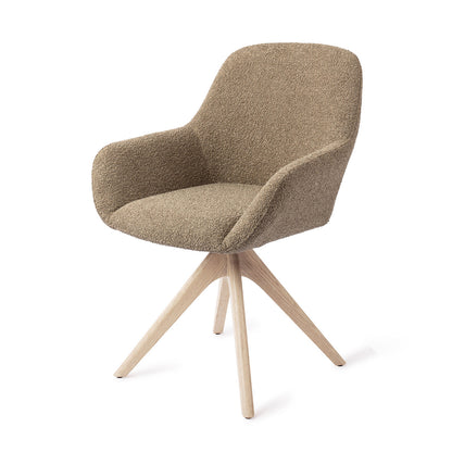 Jesper Home Kushi Moss Meadow Eetkamerstoel - Revolve Oak Bleach - KwaliteitWonen.nl