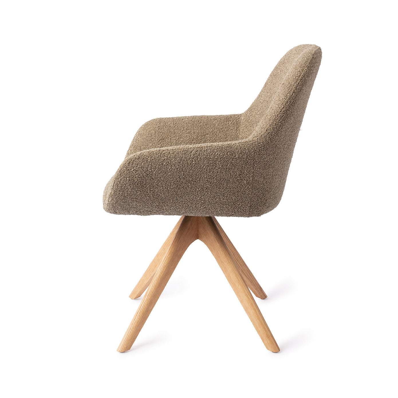 Jesper Home Kushi Moss Meadow Eetkamerstoel - Revolve Oak Natural - KwaliteitWonen.nl