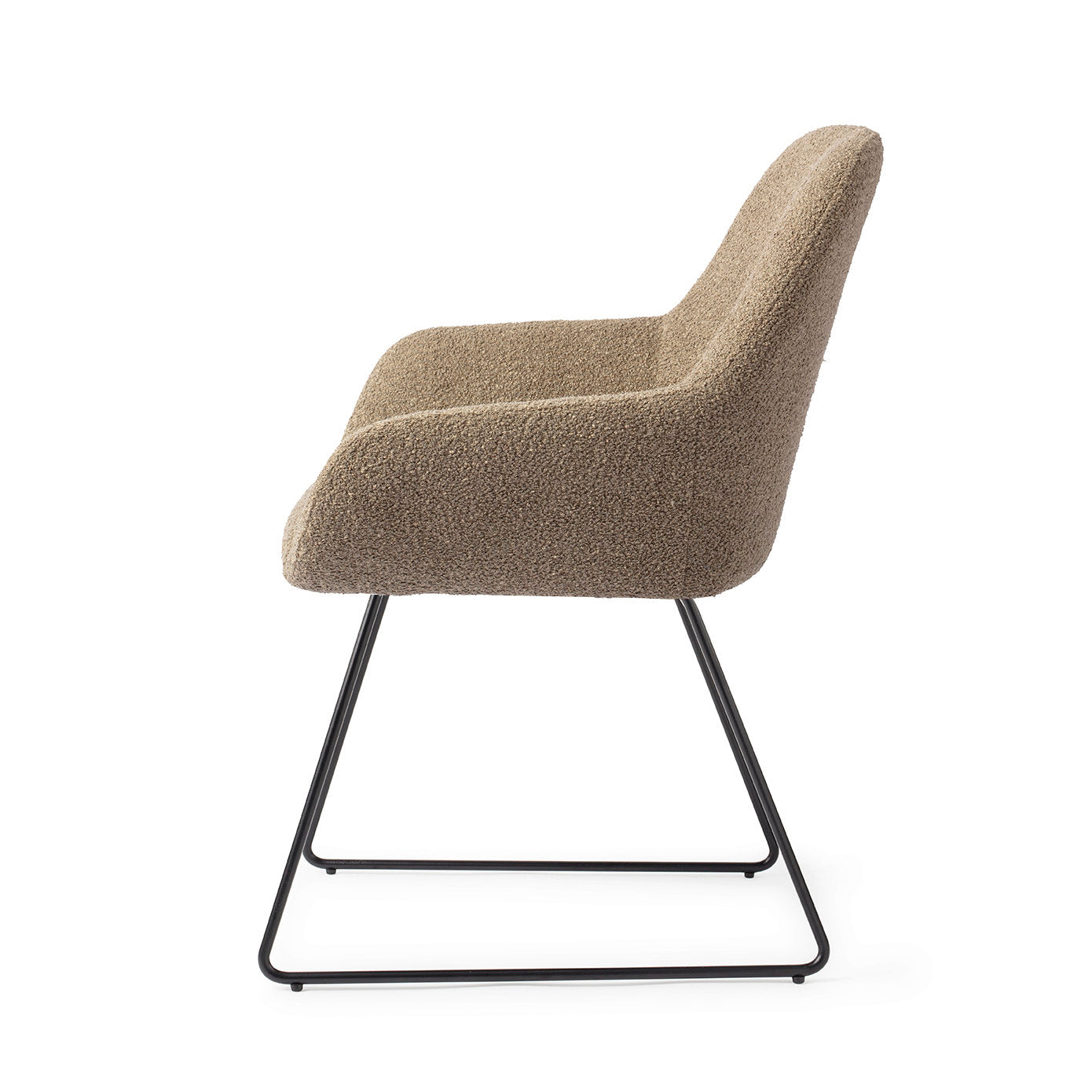 Jesper Home Kushi Moss Meadow Eetkamerstoel - Slide Black - KwaliteitWonen.nl