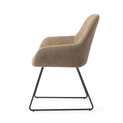 Jesper Home Kushi Moss Meadow Eetkamerstoel - Slide Black - KwaliteitWonen.nl