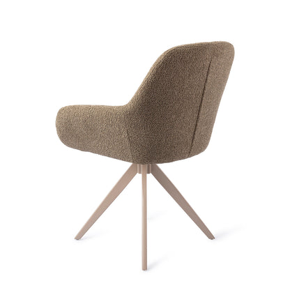 Jesper Home Kushi Moss Meadow Eetkamerstoel - Turn Beige - KwaliteitWonen.nl