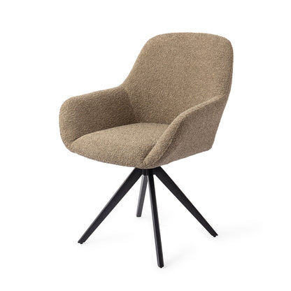 Jesper Home Kushi Moss Meadow Eetkamerstoel - Turn Black - KwaliteitWonen.nl