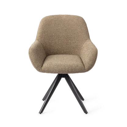 Jesper Home Kushi Moss Meadow Eetkamerstoel - Turn Black - KwaliteitWonen.nl