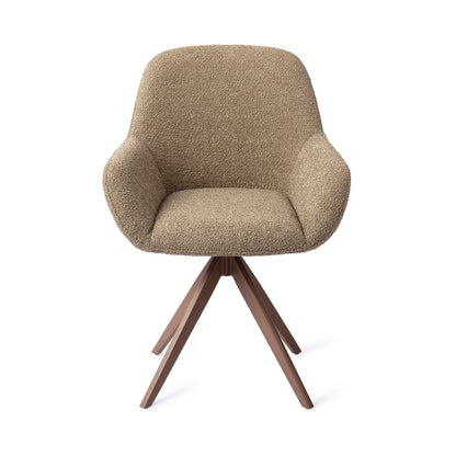 Jesper Home Kushi Moss Meadow Eetkamerstoel - Turn Brown - KwaliteitWonen.nl