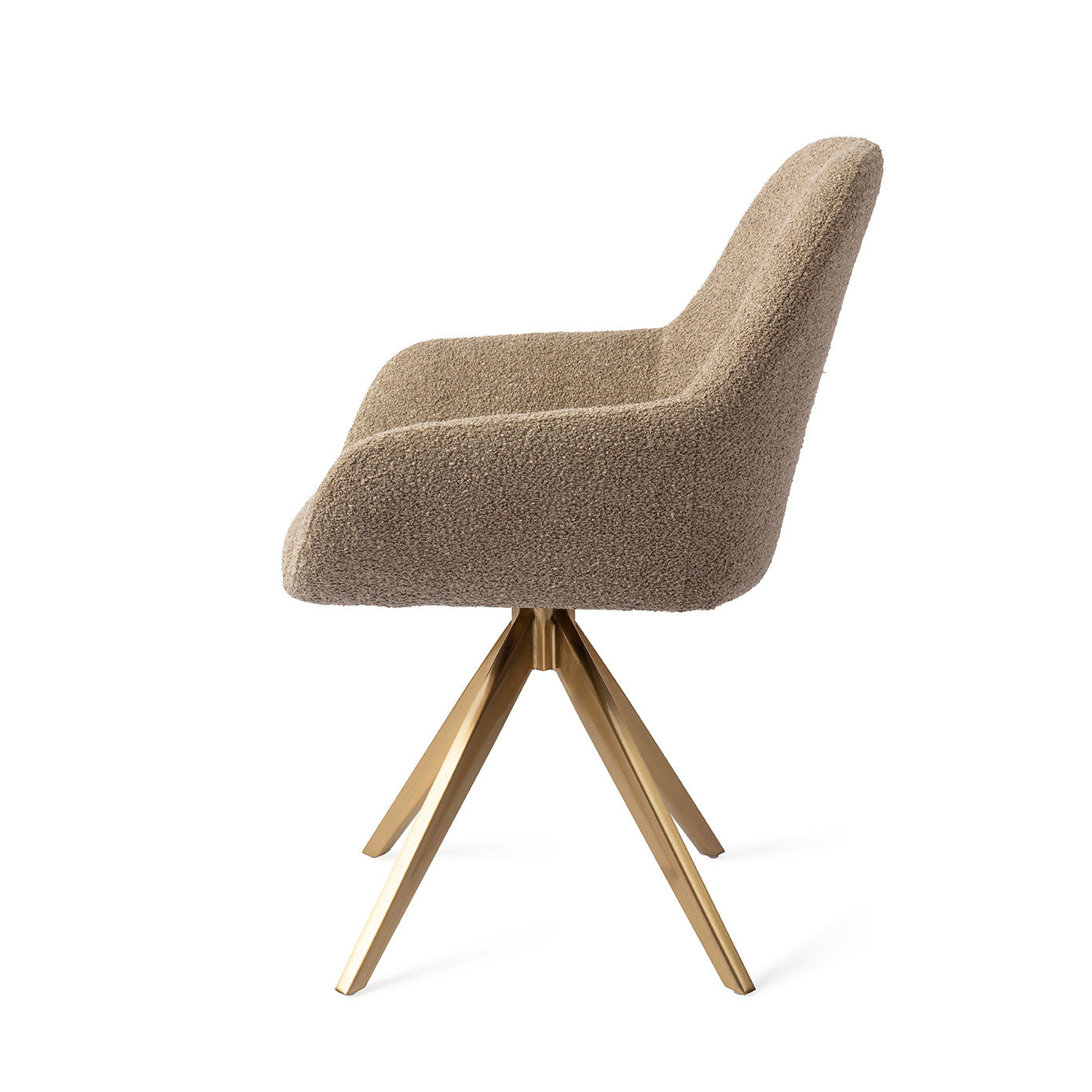 Jesper Home Kushi Moss Meadow Eetkamerstoel - Turn Gold - KwaliteitWonen.nl