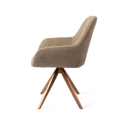 Jesper Home Kushi Moss Meadow Eetkamerstoel - Turn Rose - KwaliteitWonen.nl