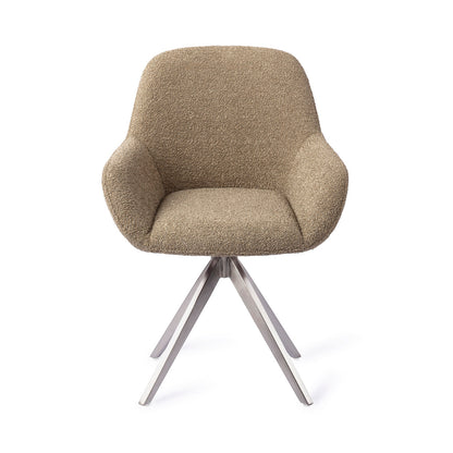 Jesper Home Kushi Moss Meadow Eetkamerstoel - Turn Steel - KwaliteitWonen.nl