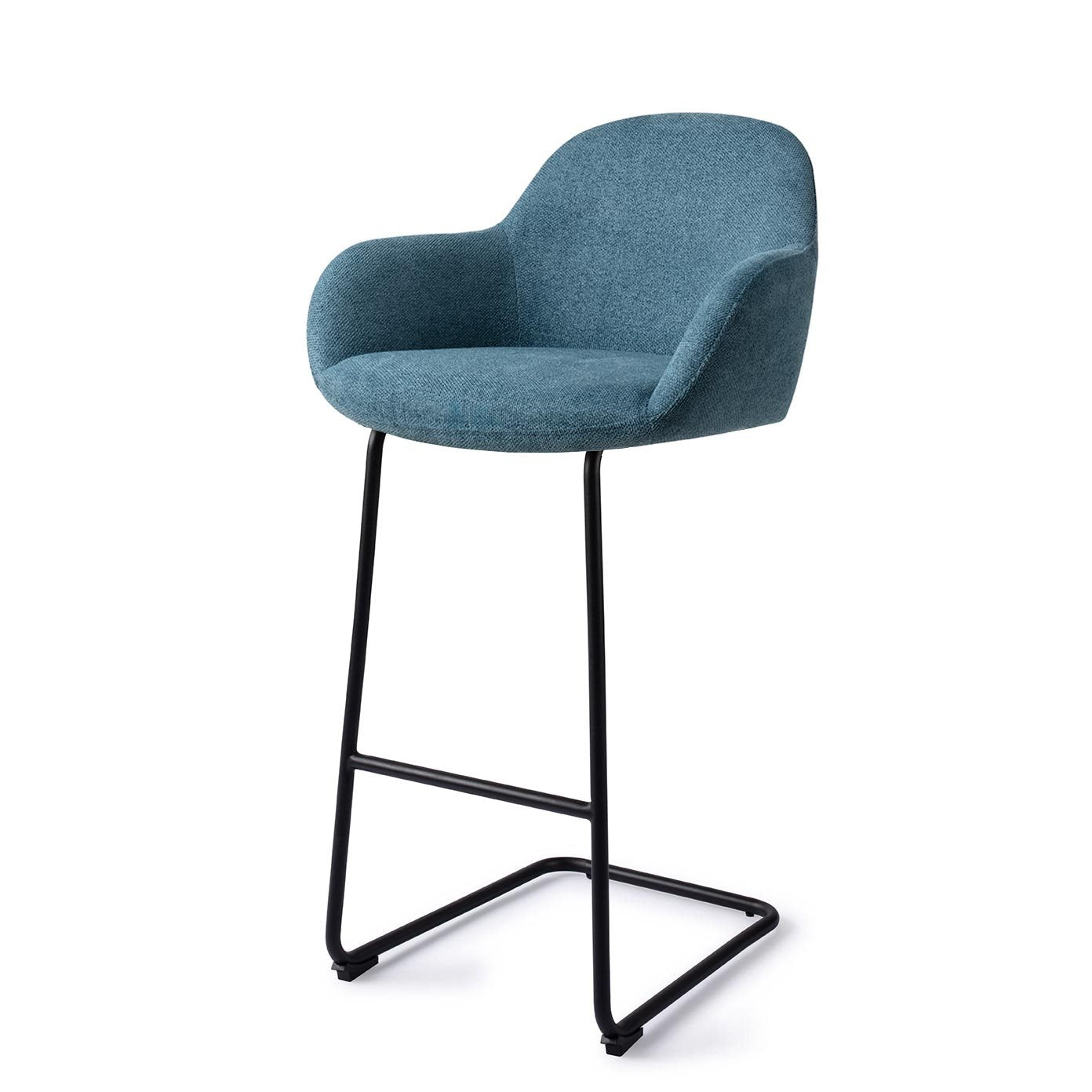 Jesper Home Kushi Ocean Eyes Barkruk - Arch Black (H) - KwaliteitWonen.nl