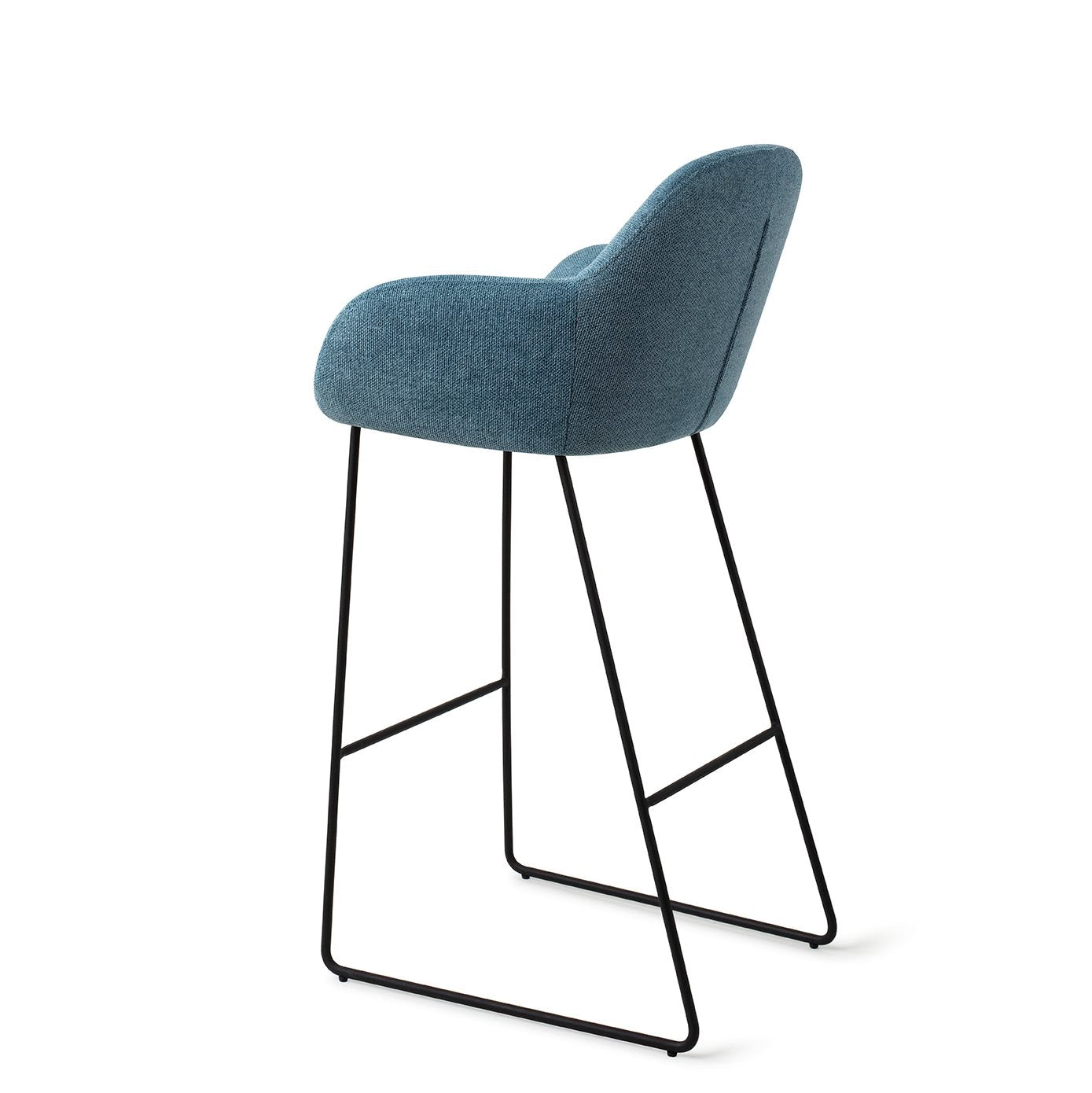 Jesper Home Kushi Ocean Eyes Barkruk - Slide Black (H) - KwaliteitWonen.nl