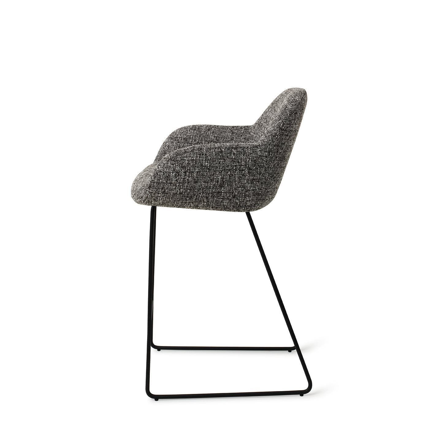 Jesper Home Kushi Skyfall Barkruk - Slide Black (L) - KwaliteitWonen.nl