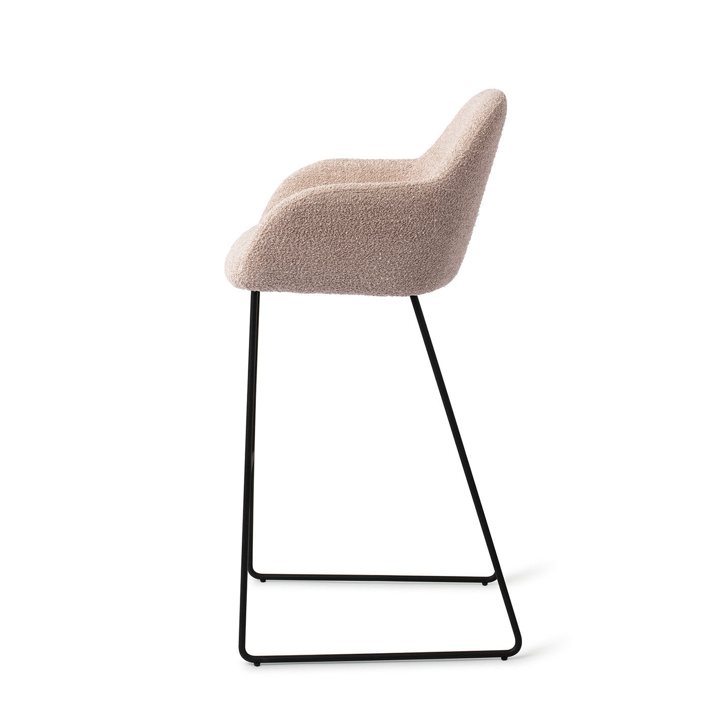 Jesper Home Kushi Stone Haze Barkruk (H) - Bar Slide Black - KwaliteitWonen.nl