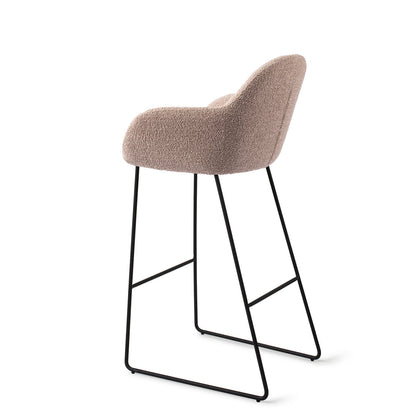Jesper Home Kushi Stone Haze Barkruk (H) - Bar Slide Black - KwaliteitWonen.nl