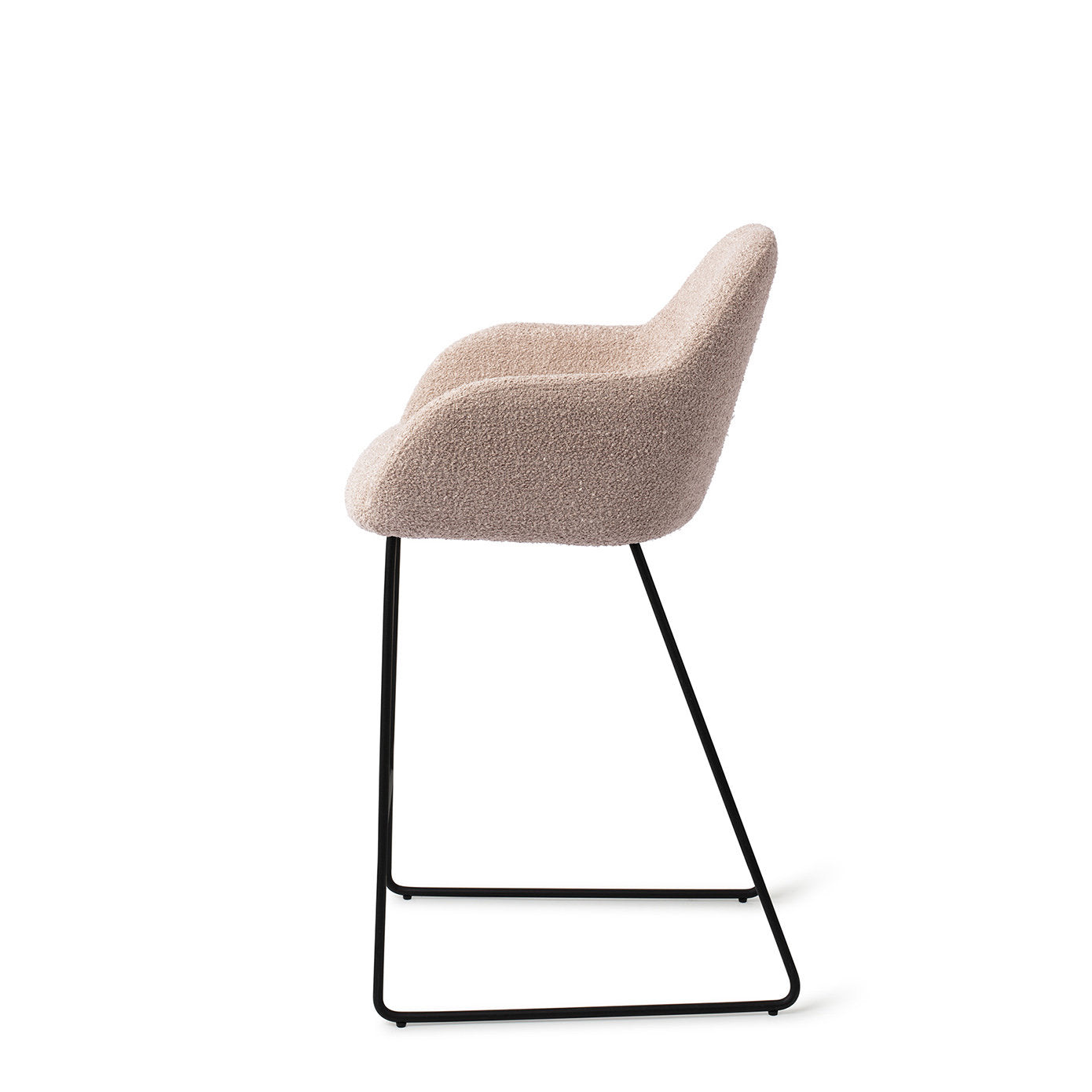 Jesper Home Kushi Stone Haze Barkruk (L) - Counter Slide Black - KwaliteitWonen.nl