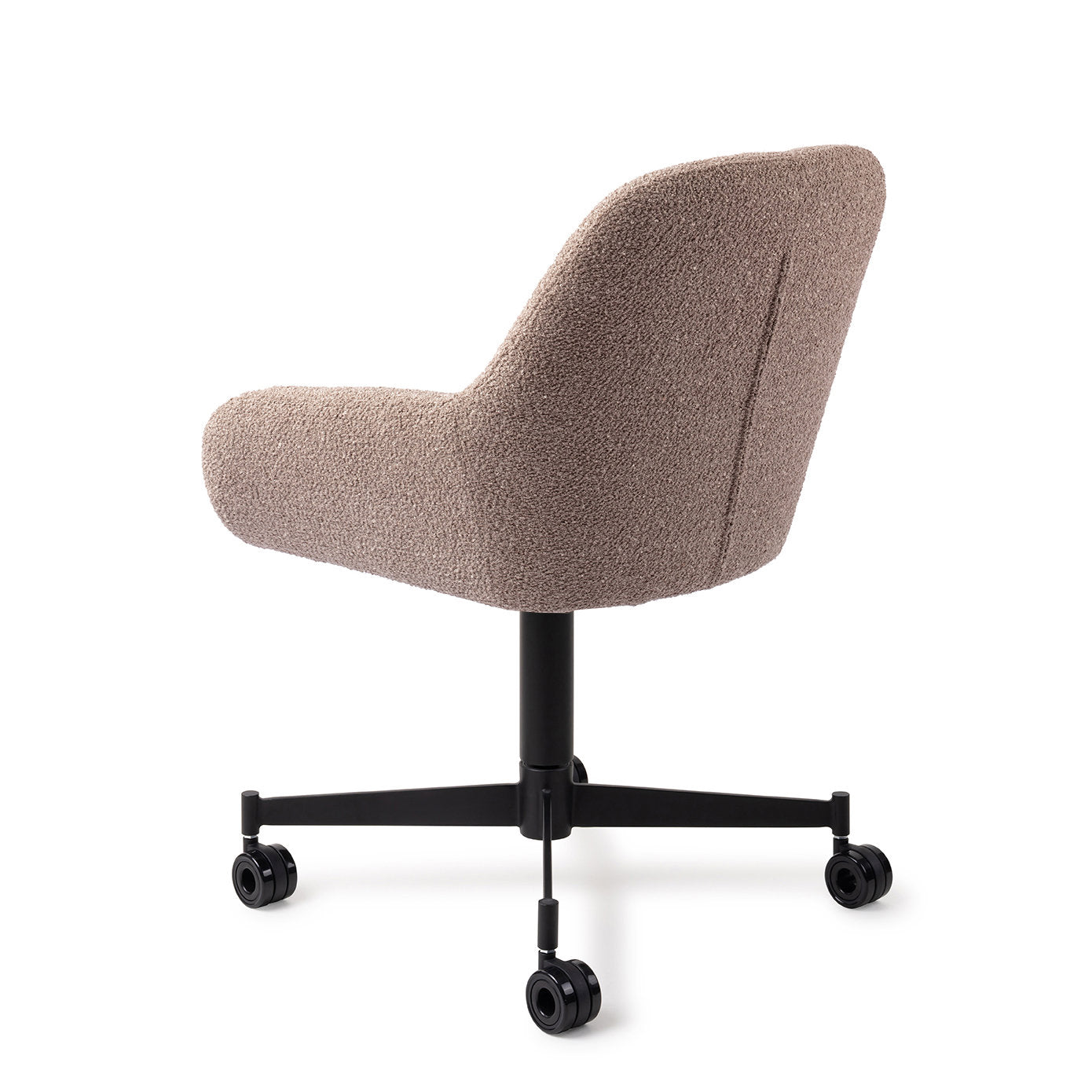 Jesper Home Kushi Stone Haze Eetkamerstoel - Caster Black - KwaliteitWonen.nl