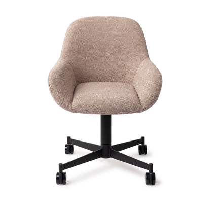 Jesper Home Kushi Stone Haze Eetkamerstoel - Caster Black - KwaliteitWonen.nl