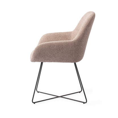 Jesper Home Kushi Stone Haze Eetkamerstoel - Cross Black - KwaliteitWonen.nl