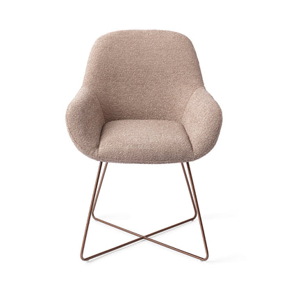 Jesper Home Kushi Stone Haze Eetkamerstoel - Cross Rose - KwaliteitWonen.nl