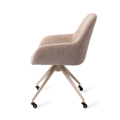 Jesper Home Kushi Stone Haze Eetkamerstoel - Glide Beige - KwaliteitWonen.nl