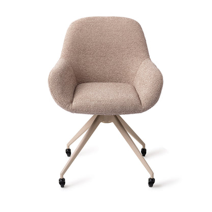 Jesper Home Kushi Stone Haze Eetkamerstoel - Glide Beige - KwaliteitWonen.nl