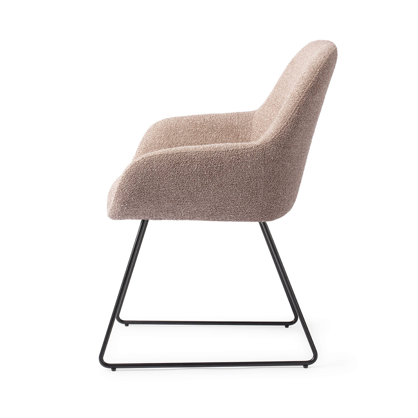 Jesper Home Kushi Stone Haze Eetkamerstoel - Slide Black - KwaliteitWonen.nl