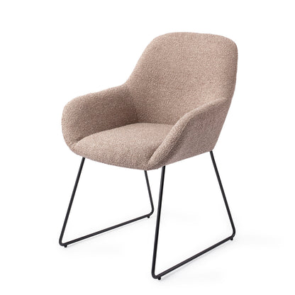 Jesper Home Kushi Stone Haze Eetkamerstoel - Slide Black - KwaliteitWonen.nl