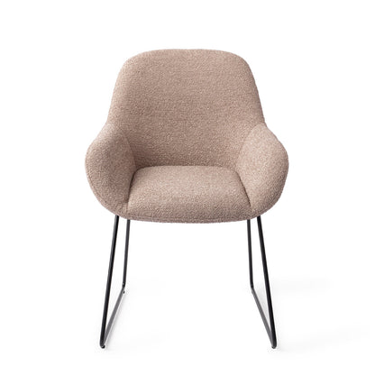 Jesper Home Kushi Stone Haze Eetkamerstoel - Slide Black - KwaliteitWonen.nl