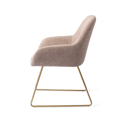 Jesper Home Kushi Stone Haze Eetkamerstoel - Slide Gold - KwaliteitWonen.nl