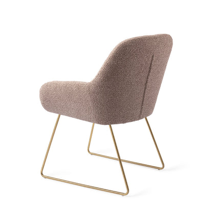 Jesper Home Kushi Stone Haze Eetkamerstoel - Slide Gold - KwaliteitWonen.nl