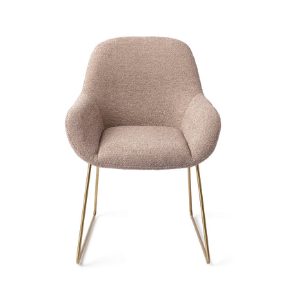 Jesper Home Kushi Stone Haze Eetkamerstoel - Slide Gold - KwaliteitWonen.nl