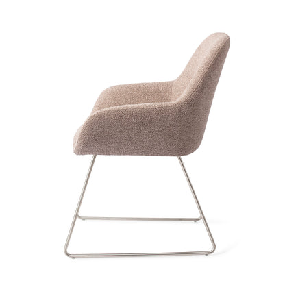 Jesper Home Kushi Stone Haze Eetkamerstoel - Slide Steel - KwaliteitWonen.nl