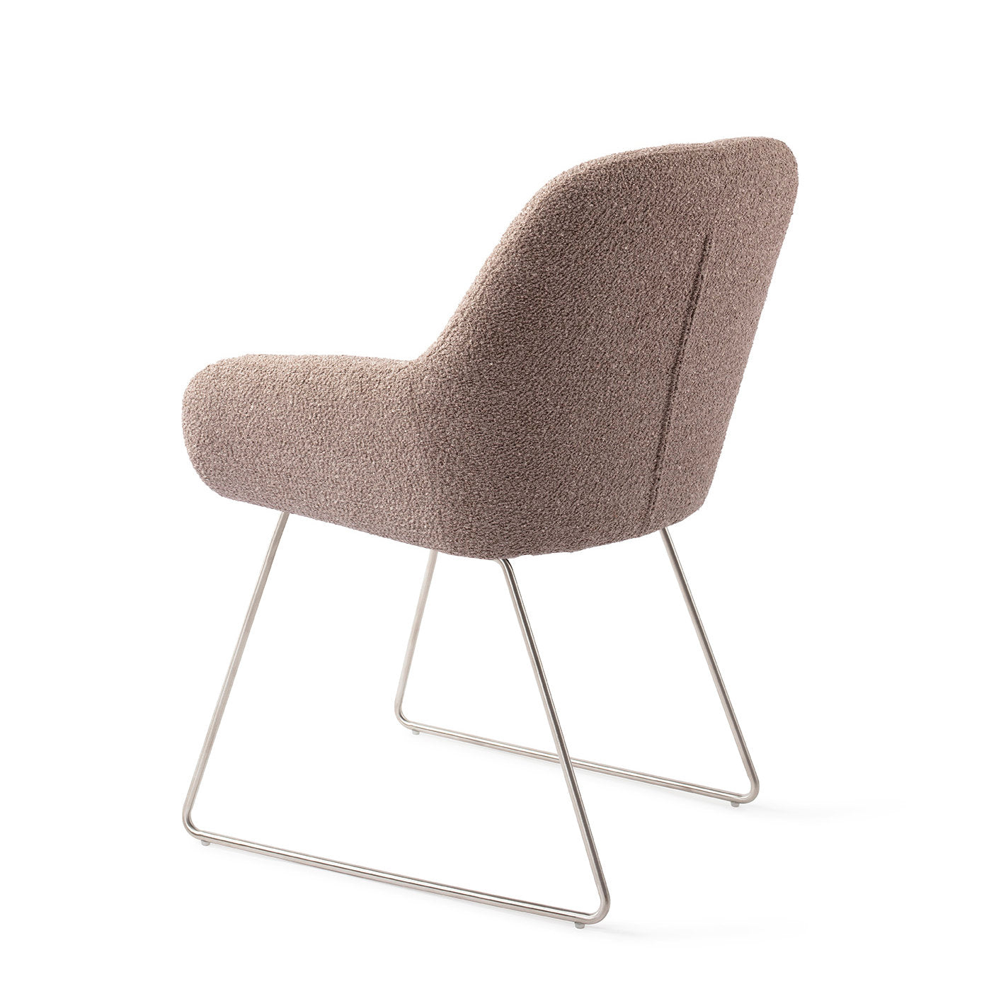 Jesper Home Kushi Stone Haze Eetkamerstoel - Slide Steel - KwaliteitWonen.nl