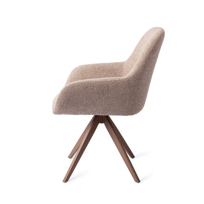 Jesper Home Kushi Stone Haze Eetkamerstoel - Turn Brown - KwaliteitWonen.nl