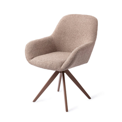 Jesper Home Kushi Stone Haze Eetkamerstoel - Turn Brown - KwaliteitWonen.nl