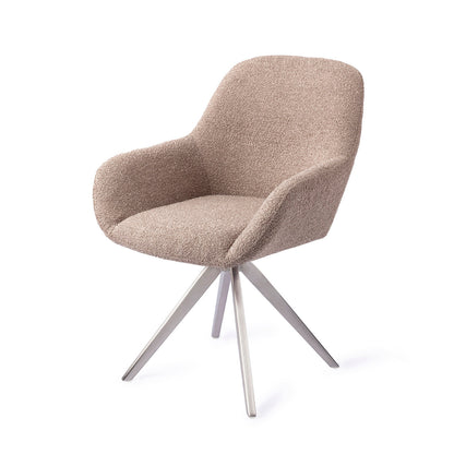 Jesper Home Kushi Stone Haze Eetkamerstoel - Turn Steel - KwaliteitWonen.nl