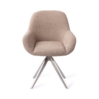Jesper Home Kushi Stone Haze Eetkamerstoel - Turn Steel - KwaliteitWonen.nl